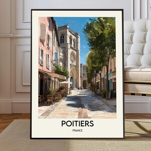 Poitiers poster, Poitiers Wall Art, Poitiers Print, Poitiers Photo, Poitiers Poster, Poitiers Travel, Poitiers city, Poitiers map