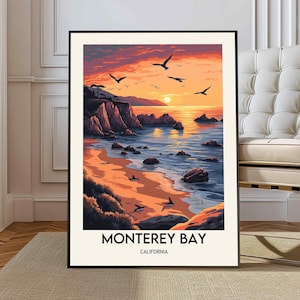 Monterey Bay poster, Monterey Bay Wall Art, Monterey Bay Print, Monterey Bay Photo, Monterey Bay Poster Print, Monterey Bay California print