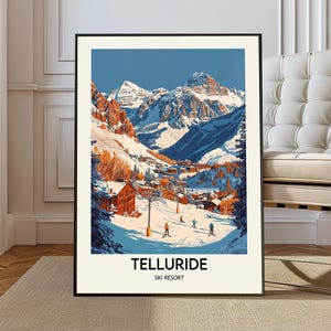 Telluride Ski Resort poster, Telluride Ski Resort Wall Art, Telluride Ski Resort Print, Telluride Ski Resort Photo, Telluride Ski Colorado
