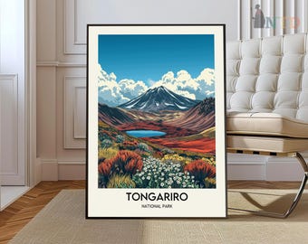 Tongariro-afdruk, Tongariro-muurkunst, Tongariro-poster, Tongariro-foto, Tongariro-posterafdruk, Tongariro-muurdecoratie, Tongariro, Nieuw-Zeeland