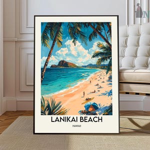 Lanikai Beach poster, Lanikai Beach Wall Art, Lanikai Beach Print, Lanikai Beach Photo, Lanikai Beach Kailua, Oahu Hawaii art, Kailua Hawaii