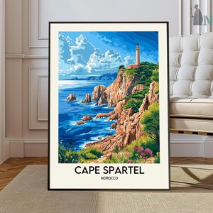 Affiche Cape Spartel, art mural Cape Spartel, impression Cape Spartel, photo Cape Spartel, carte Cape Spartel, Cape Spartel Maroc, Tanger Maroc