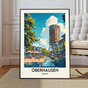 Oberhausen poster, Oberhausen wall art, Oberhausen print, Oberhausen photo, Oberhausen Germany, Oberhausen city, Oberhausen map