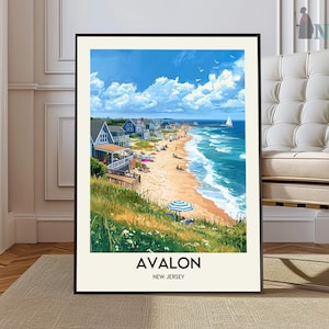 Avalon Wall Art New Jersey, Avalon Wall Decor, Avalon Poster, Avalon Home Decor, Avalon Travel Gift, Avalon Travel Print