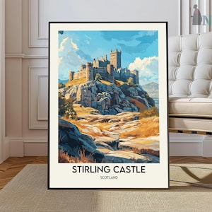 Stirling Travel Print Wall Art Stirling Wall Hanging Home Décor Stirling Gift Art Lovers Scotland Art Lover Gift Stirling Castle City Poster