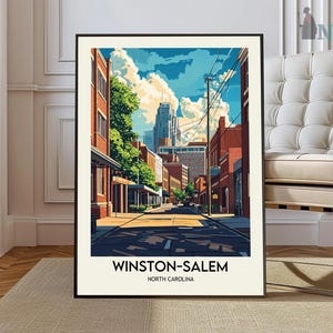 Winston-Salem Print, Winston-Salem Wall Art, Winston-Salem Poster, Winston-Salem Photo, Winston-Salem city, Winston-Salem North Carolina
