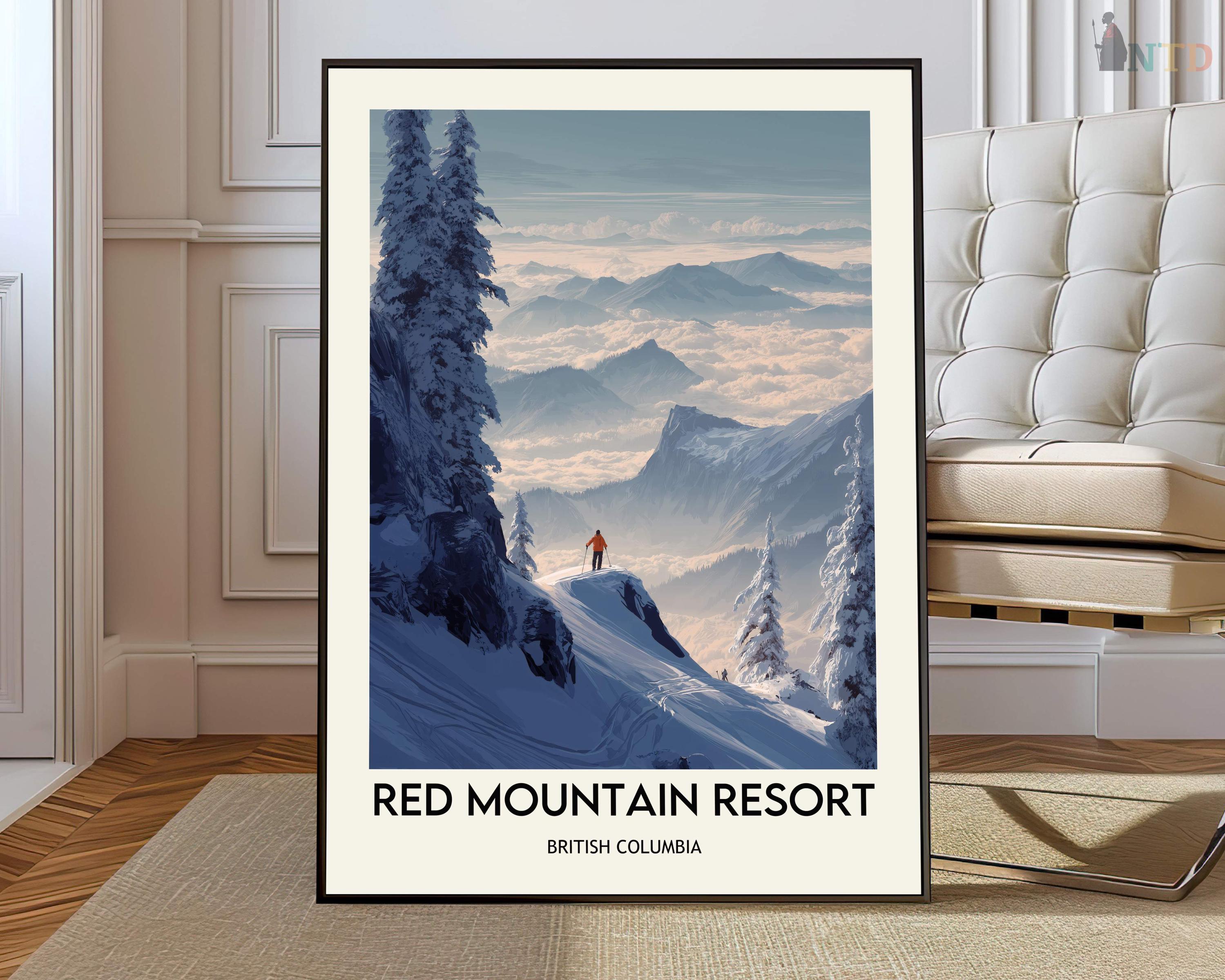 Red Mountain Print - Etsy Canada