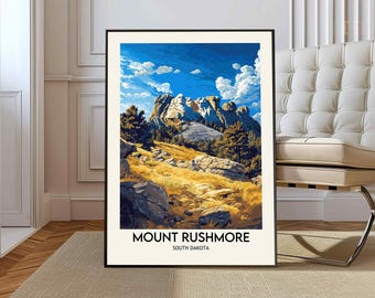Mount Rushmore poster, Mount Rushmore print, Mount Rushmore artwork, Mount Rushmore decor, Mount Rushmore South Dakota