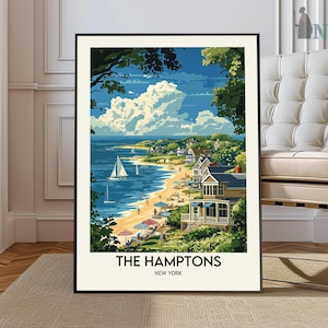 The Hamptons Travel Poster, The Hamptons Wall Art, The Hamptons Poster Print, The Hamptons Photo, The Hamptons Decor, New York, USAlogo