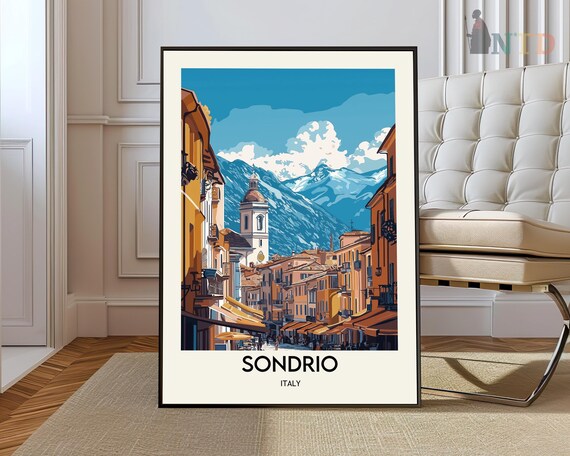Sondrio Italy Poster: Alpine City Travel Print - Etsy