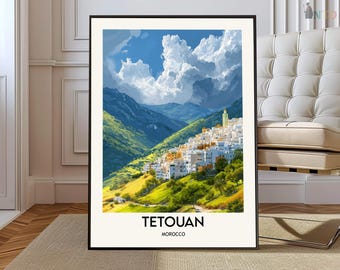 Tetouan Morocco Poster Print | Rif Mountains Medina Wall Art