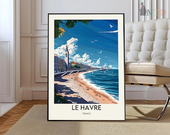Cartel de Le Havre, Arte de pared de Le Havre, Impresión de Le Havre, Foto de Le Havre, Impresión de cartel de Le Havre, Cartel de viaje de Le Havre, Cartel de Normandía