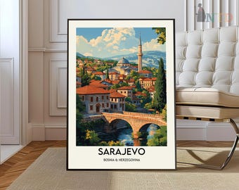 Sarajevo poster, Sarajevo Wall Art, Sarajevo Print, Sarajevo Photo, Sarajevo Poster Print, Sarajevo  City, Bosnia and Herzegovina poster