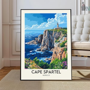 Affiche Cape Spartel, art mural Cape Spartel, impression Cape Spartel, photo Cape Spartel, carte Cape Spartel, Cape Spartel Maroc, Tanger Maroc