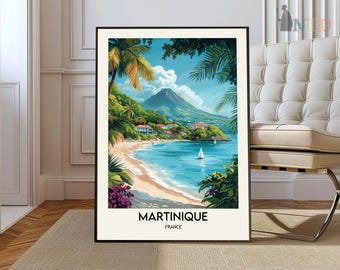 Impresión de Martinica, Arte de la pared de Martinica, Cartel de Martinica, Foto de Martinica, Impresión de cartel de Martinica, Isla de Martinica, Caribe de Martinica