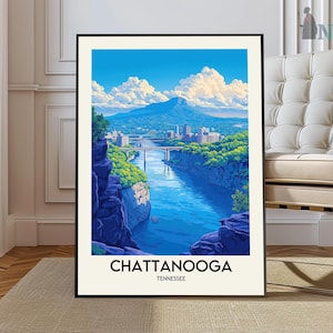 Chattanooga Travel Poster, Chattanooga Wall Art, Chattanooga Poster Print, Chattanooga Photo, Chattanooga Decor, Tennessee, USA