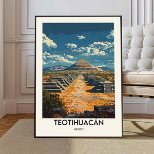 Poster di Teotihuacán, Arte della parete di Teotihuacán, Stampa di Teotihuacán, Foto di Teotihuacán, Stampa poster di Teotihuacán, Poster di Teotihuacán Messico
