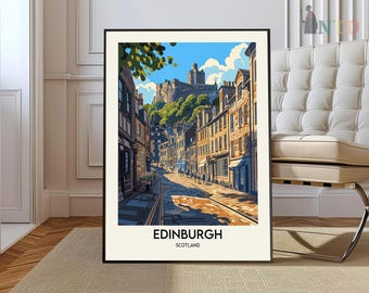 Edinburgh Print, Edinburgh Wall Art, Edinburgh Art, Edinburgh Poster Scotland Photography Edinburgh Castle Edinburgh Skyline Scotland Poster