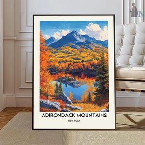 Adirondack Mountains Print, Adirondack Mountains Wall Art, Adirondack Poster, Adirondack Mountains Photo, New York Print, Lake Placid