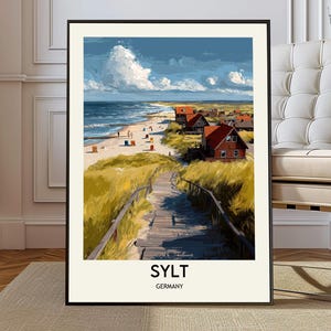Sylt poster, Sylt Wall Art, Sylt Print, Sylt Photo, Sylt Poster Print, Sylt Travel, Sylt city, Sylt map, Sylt island poster, Sylt Germany