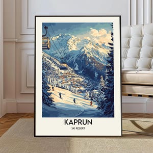 kaprun ski resort poster, kaprun ski resort Wall Art, kaprun ski resort Print, kaprun ski resort Photo, kaprun ski resort Poster