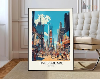 Impresión de Times Square, arte mural de Times Square, póster de Times Square, foto de Times Square, impresión de póster de Times Square, póster de Times Square Nueva York