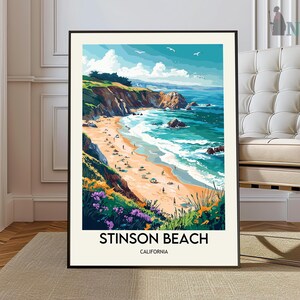 Pôster de Stinson Beach, Arte de parede de Stinson Beach, Impressão de Stinson Beach, Foto de Stinson Beach, Impressão de pôster de Stinson Beach, Stinson Beach Califórnia