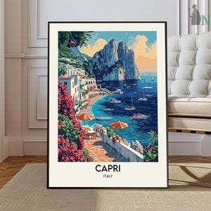 Capri Print, Capri Poster, Capri Wall Art, Capri Art, Capri Italy Print, Capri Italy Art, Capri Travel Poster, Italy Print, Italy Poster