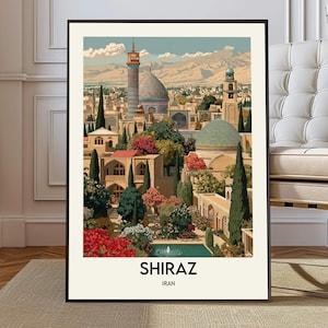 Shiraz poster, Shiraz Wall Art, Shiraz Print, Shiraz Photo, Shiraz Poster Print, Shiraz Travel, Shiraz city, Shiraz map, Shiraz Iran print