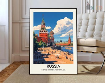 Russia poster, Russia Wall Art, Russia Print, Russia Photo, Russia Poster Print, Russia Travel Poster,  Moscow print, Saint Petersburg print
