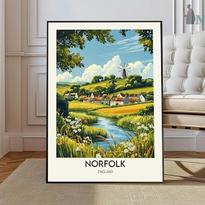 Norfolk Print, Norfolk Wall Art, Norfolk Poster, Norfolk Photo, Norfolk Poster Print, Norfolk Travel Poster, Norfolk England