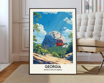 Impresión de Georgia, arte mural de Georgia, póster de Georgia, fotografía de Georgia, impresión de póster de Georgia, decoración de pared de Georgia, póster de viaje de Georgia