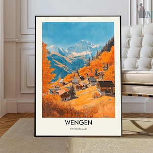 Wengen Print, Wengen Wall Art, Wengen  Poster, Wengen  Photo, Wengen  Poster Print, Wengen Travel, Wengen Switzerland, Bernese Oberland