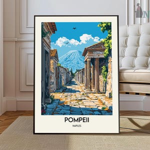 Pompeii poster, Pompeii Wall Art, Pompeii Print, Pompeii Photo, Pompeii Poster Print, Pompeii Travel Poster, Pompeii Gift