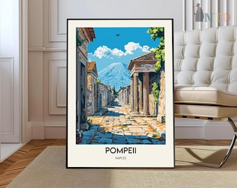 Pompeii poster, Pompeii Wall Art, Pompeii Print, Pompeii Photo, Pompeii Poster Print, Pompeii Travel Poster, Pompeii Gift