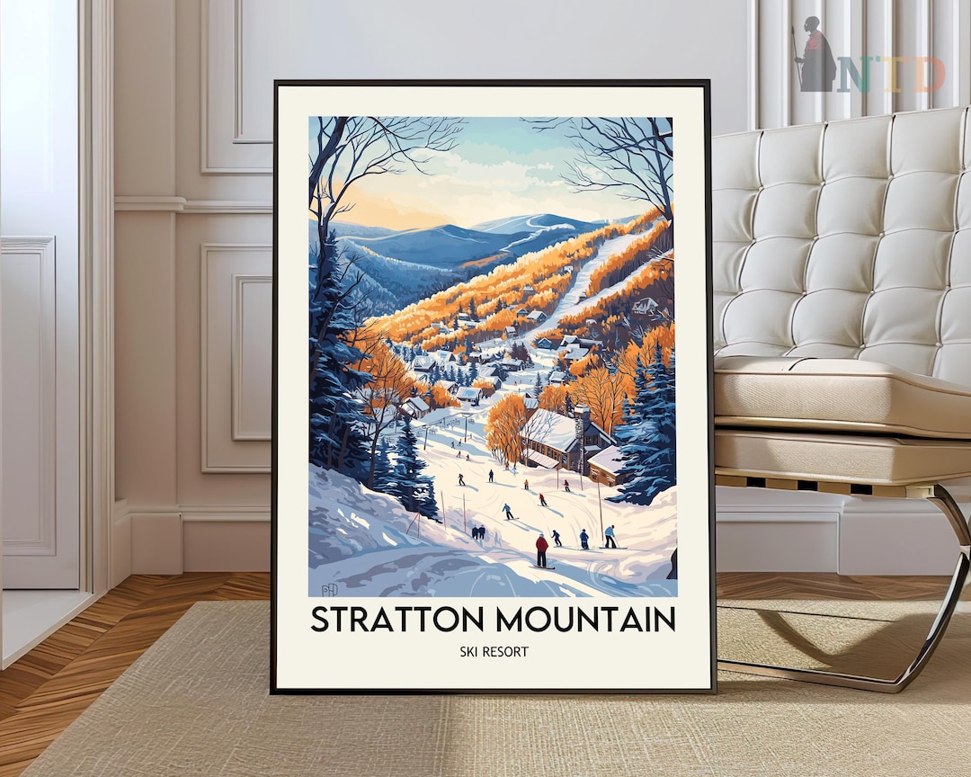 Stratton Mountain Ski Resort Poster, Stratton Mountain Ski Resort Wall ...