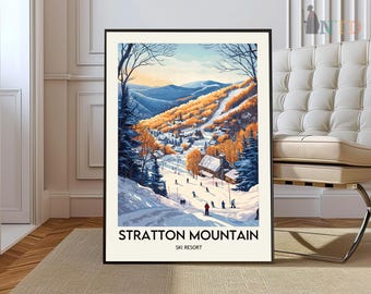Poster von Starton Mountain Ski-Resort, Starton Mountain Ski-Resort-Wandkunst, Starton Mountain Ski-Resort, Poster