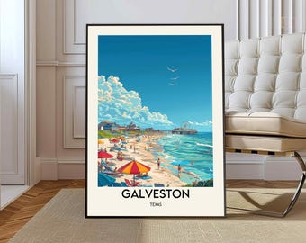 Galveston Print, Galveston Texas, Galveston Poster, Galveston Wall Art, Galveston Art Print, Galveston Artwork, Galveston Photo