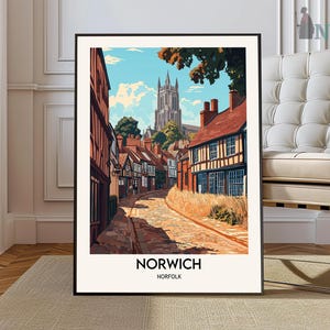 Norwich Print, Norwich Wall Art, Norwich Poster, Norwich Photo, Norwich Poster Print, Norwich England Travel Poster, Norwich England poster
