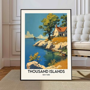 Thousand Islands Art, St Lawrence River Print, Ontario Watercolor Art, Thousand Islands Gift, Travel Print, Travel Poster, Housewarming Gift