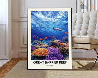Great Barrier Reef, Great Barrier Reef Poster, Great Barrier Reef Reise, Great Barrier Reef Kunstdruck, Great Barrier Reef Australien Print
