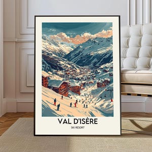 Val d’Isère Ski Resort poster, Val d’Isère Ski Resort Wall Art, Val d’Isère Ski Resort Print, Val d’Isère Ski Resort Photo, French Alps art
