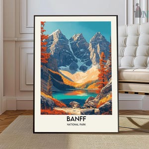 Banff Nationalpark Poster, Banff Nationalpark Kunst, Kanada Reisedruck, Kanada Reisekunst, Banff Kanada, Blumenkunst, Kanada Geschenk