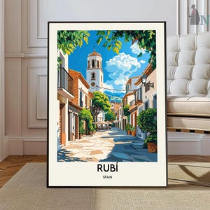 Rubí Poster, Rubí Wandkunst, Rubí Druck, Rubí Foto, Rubí Poster Druck, Rubí Reiseposter, Katalonien Poster, Spanien Poster, Rubí Spanien Poster