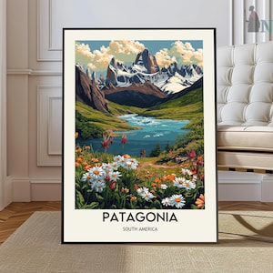 Poster Patagonia, art mural Patagonia, impression Patagonia, photo Patagonia, impression poster Patagonia, poster de voyage Patagonia, Torres del Paine