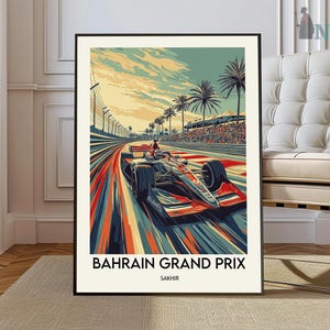 Poster Grand Prix van Bahrein, kunst aan de muur Grand Prix van Bahrein, Print Grand Prix van Bahrein, foto Grand Prix van Bahrein, Grand Prix van Bahrein Sakhir