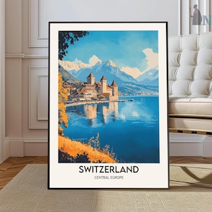 Switzerland Travel Print - Europe, Europe Poster, Switzerland Poster, Travel Wall Art, Switzerland Print, Switzerland, Europe, Geneva, Basel