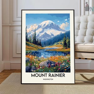 Affiche Mount Rainier, art mural Mount Rainier, impression Mount Rainier, photo Mount Rainier, impression affiche Mount Rainier, art Mount Rainier