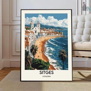 Sitges Travel Print Wall Decor Wall Art Sitges Wall Hanging Home Décor Sitges Gift Art Lovers Spain Art Home Decoration
