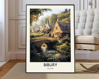 Bibury Poster, Bibury Wandkunst, Bibury Druck, Bibury Foto, Bibury Poster Druck, Bibury Reise, Bibury Stadt, Bibury Karte, Cotswolds England